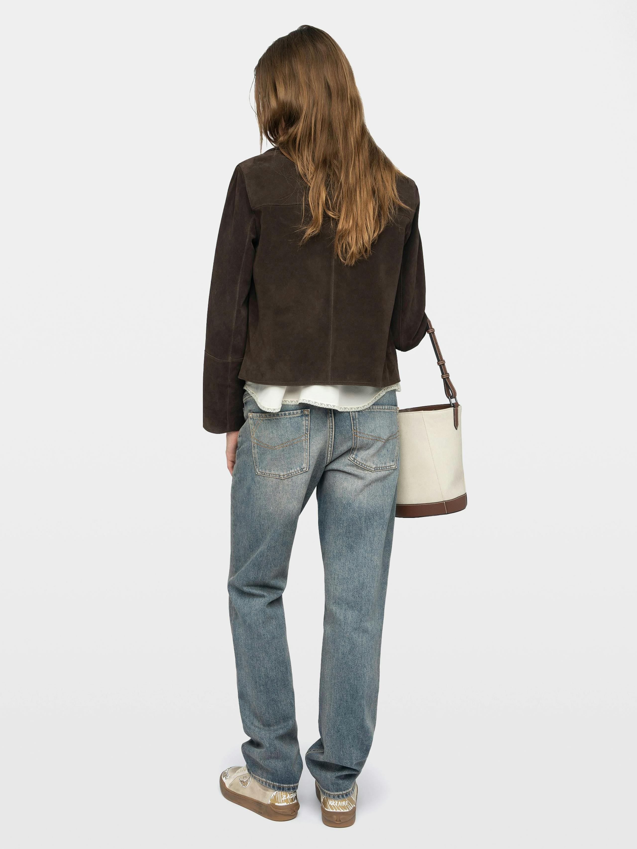 Giacca Lessa in Pelle Scamosciata 2