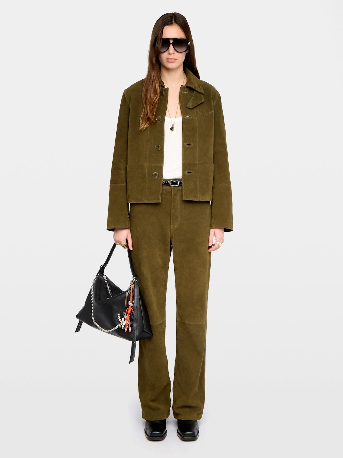 Giacca Lessa Pelle Scamosciata