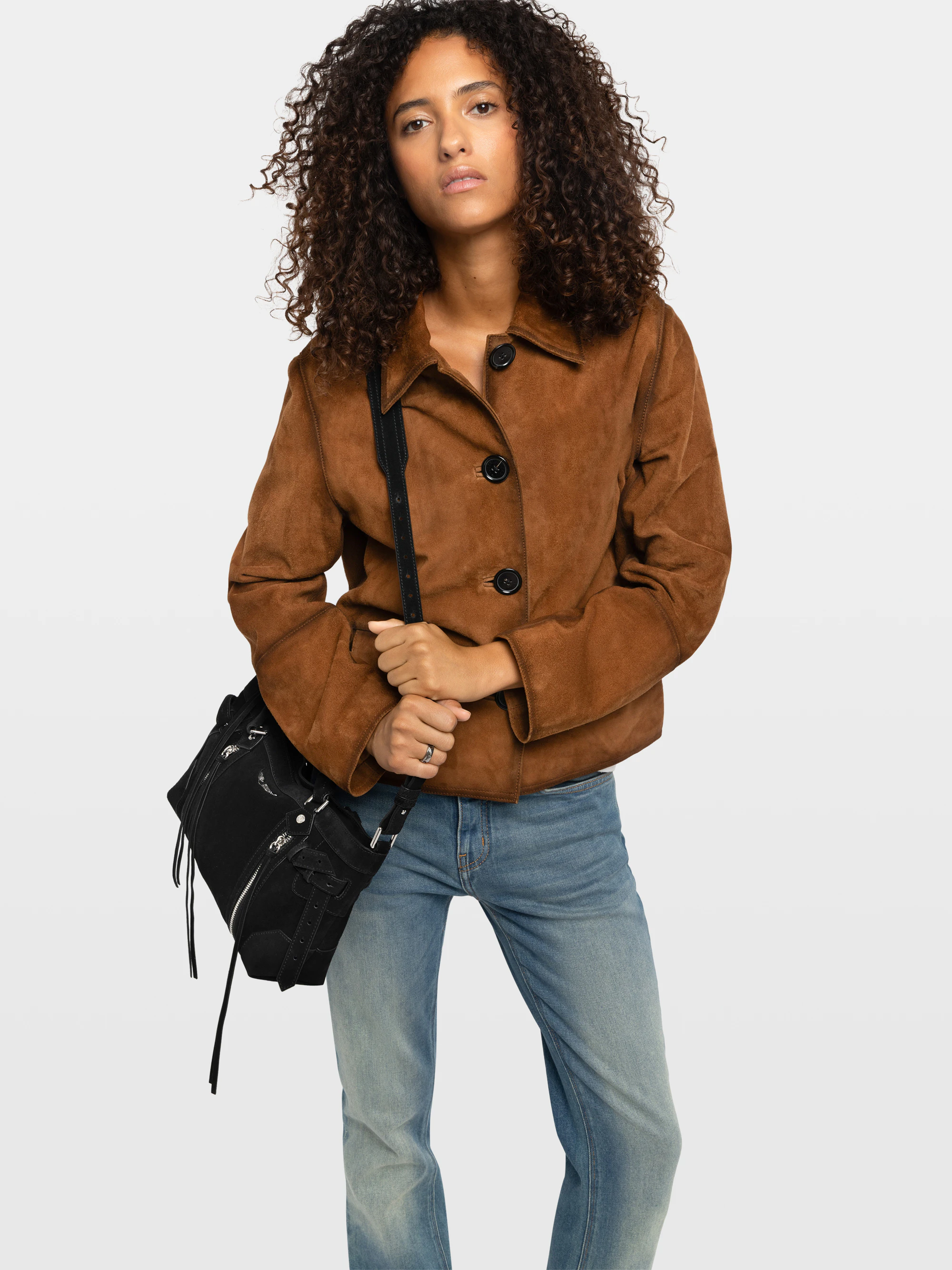 Lessa Suede Leather Jacket