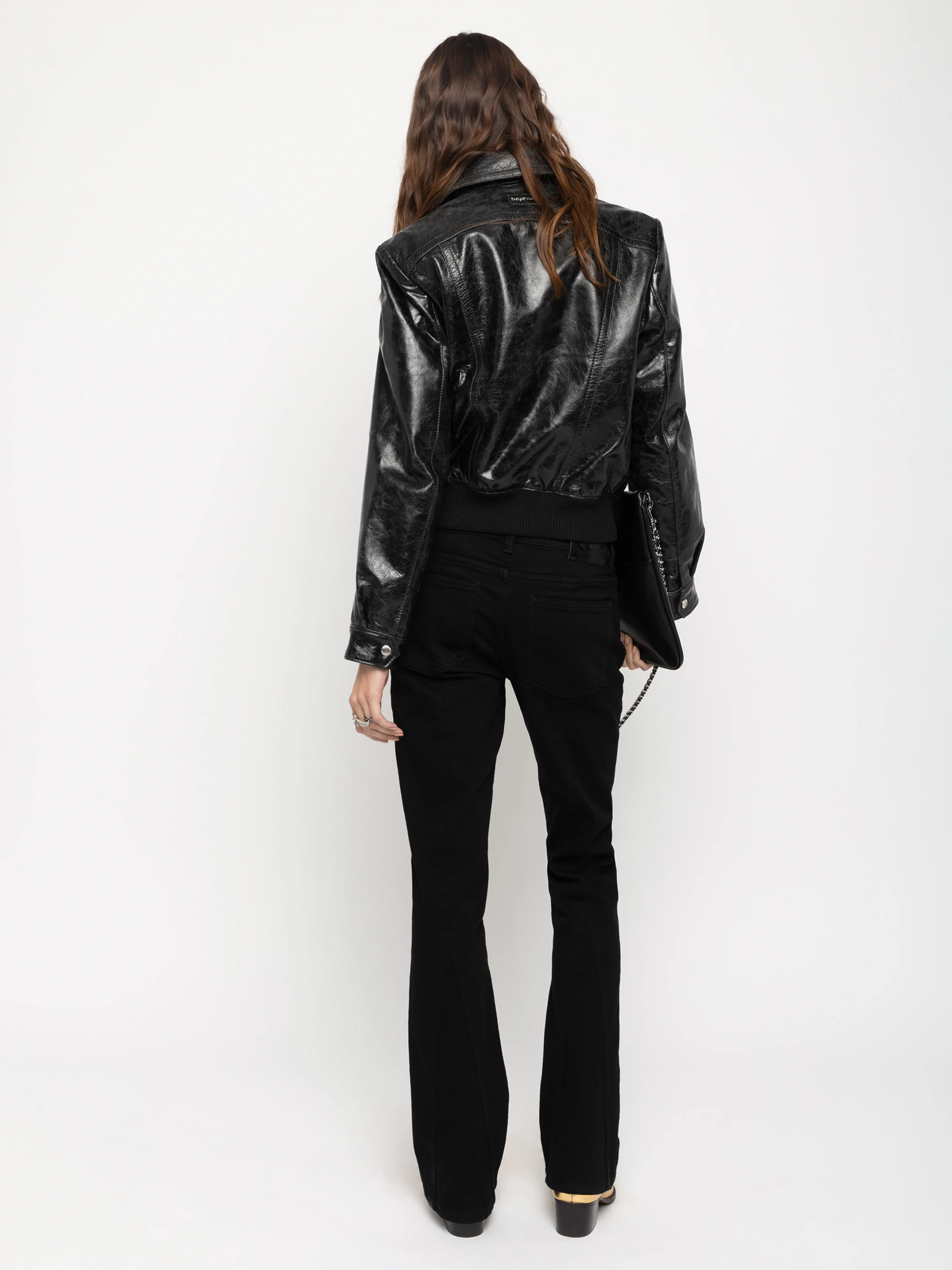 Veramy Glossy Leather Jacket