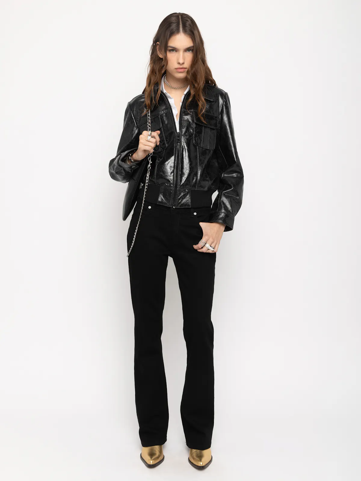 Blouson Veramy Cuir Glossy
