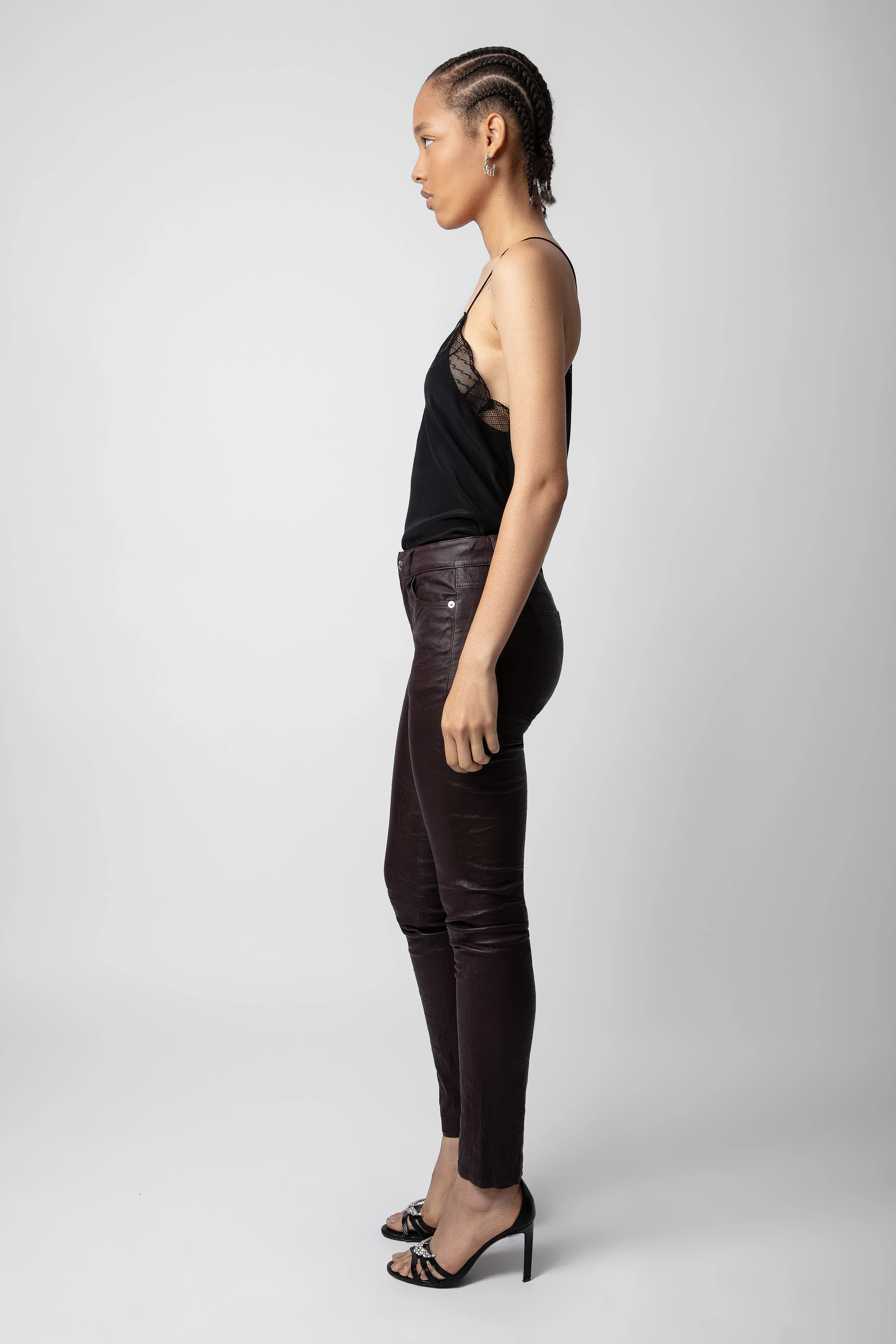 Phlame Crinkled Leather Trousers thumbnail 2