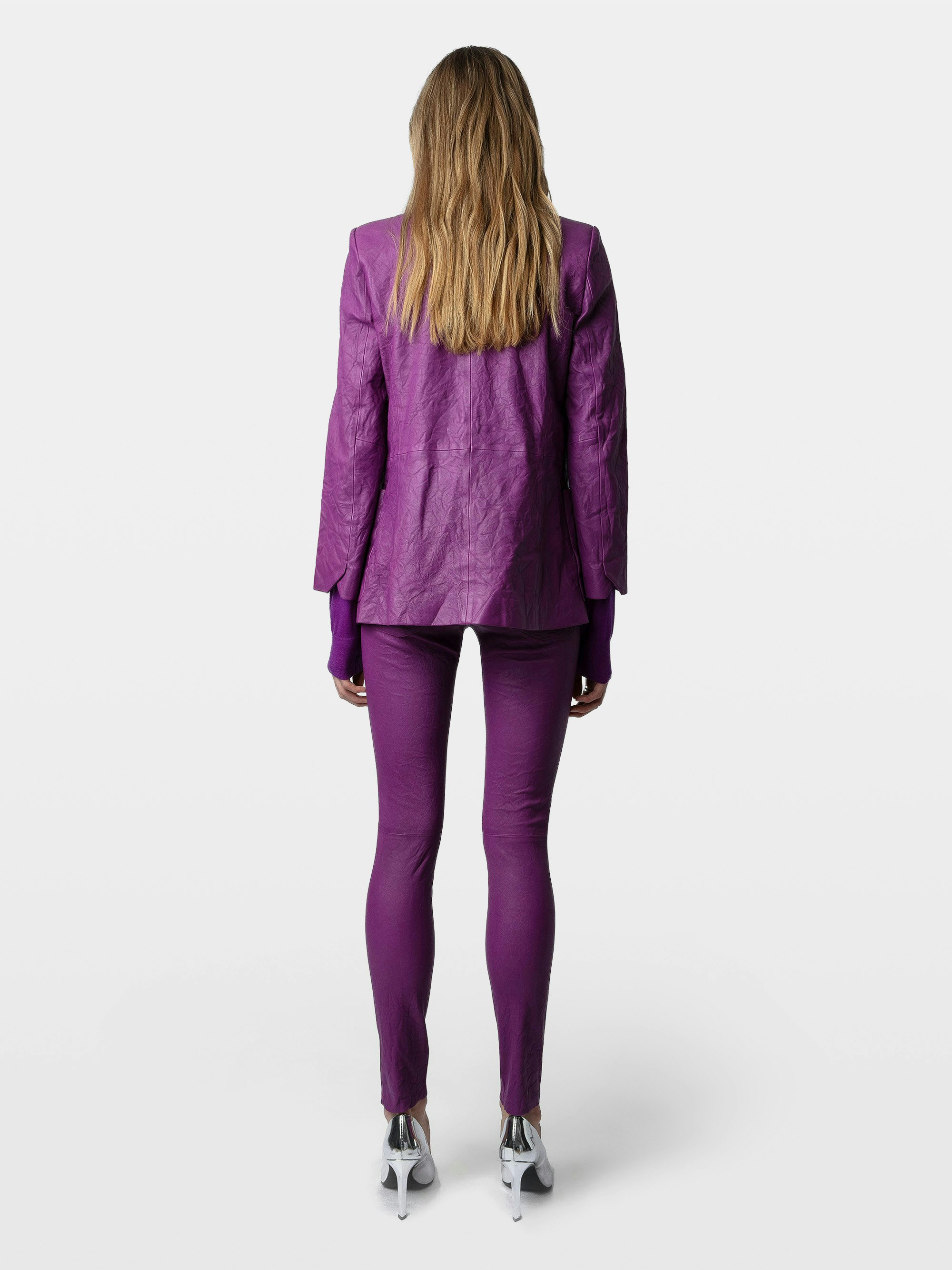 Phlame Crinkled Leather Pants