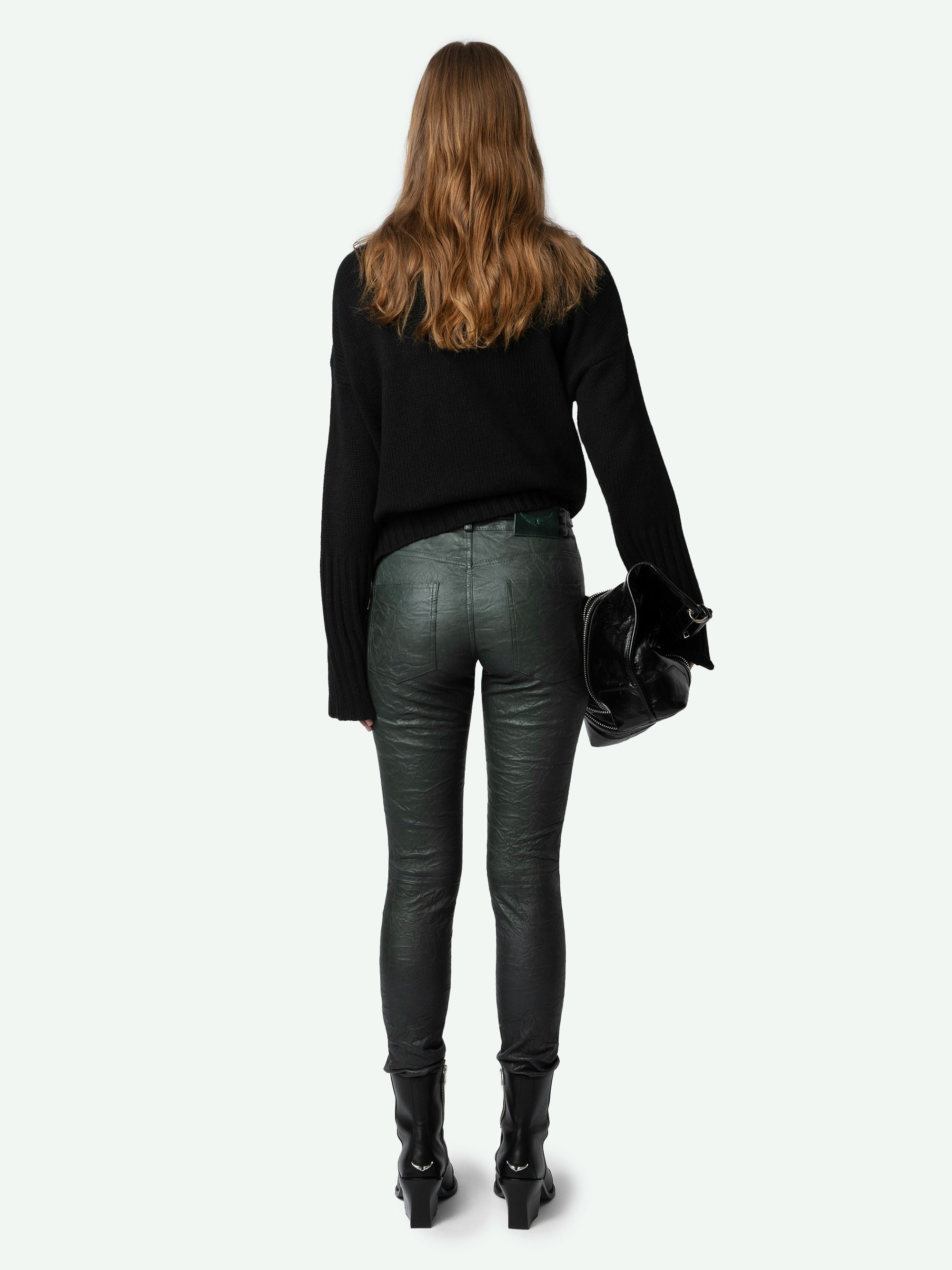Phlame Crinkled Leather Pants 2