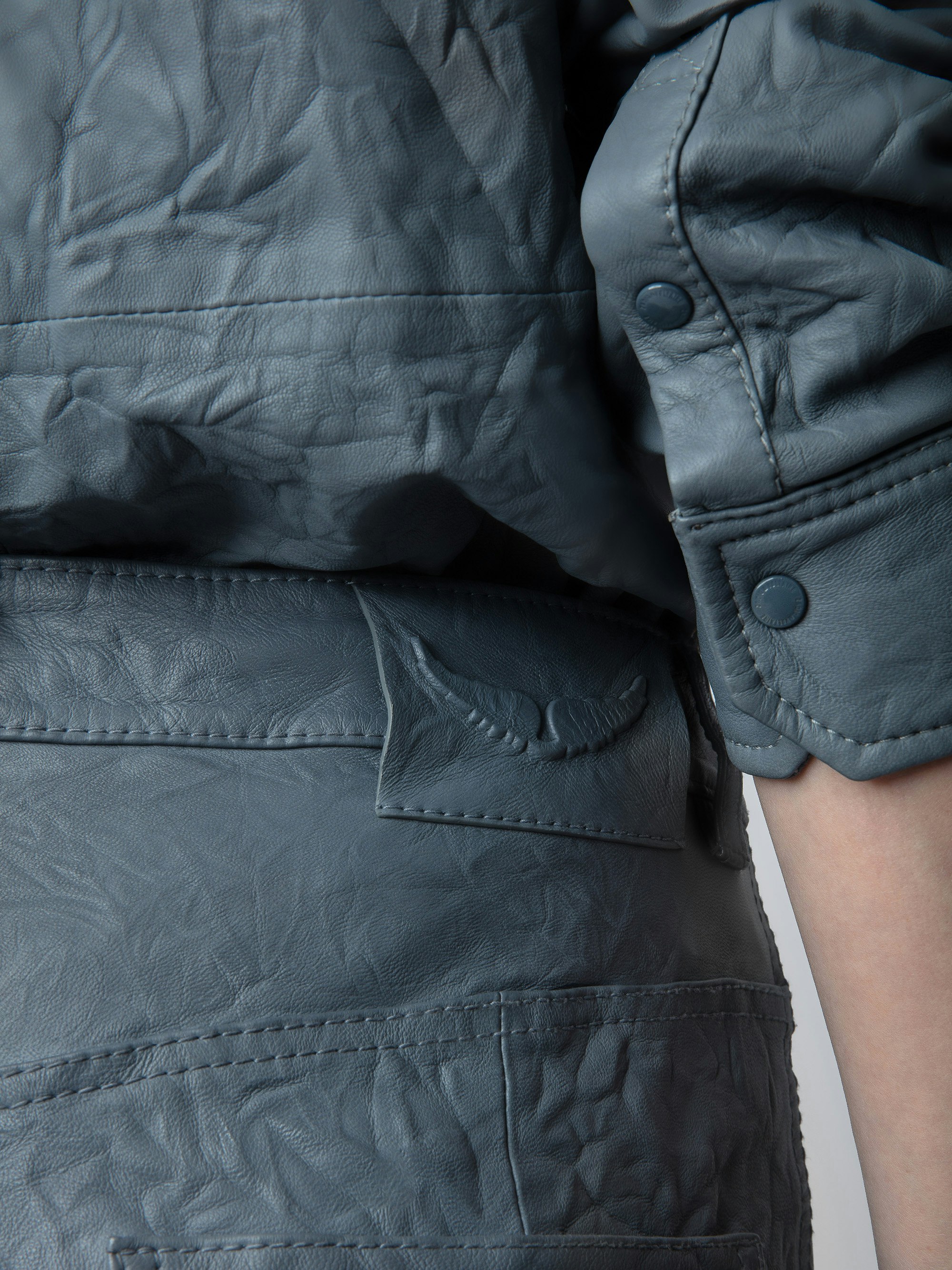 Pistol Crinkled Leather Pants