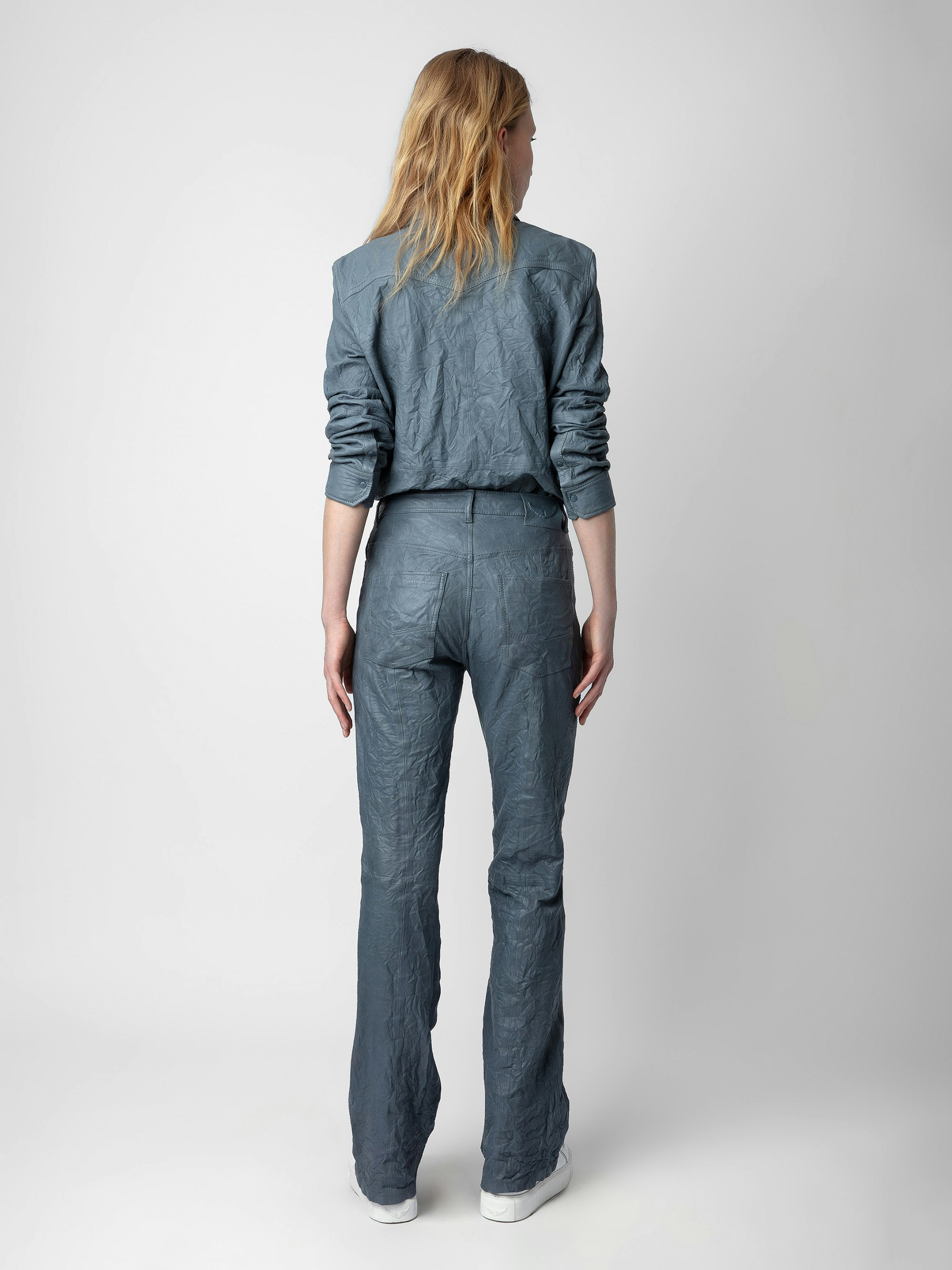 Pistol Crinkled Leather Pants