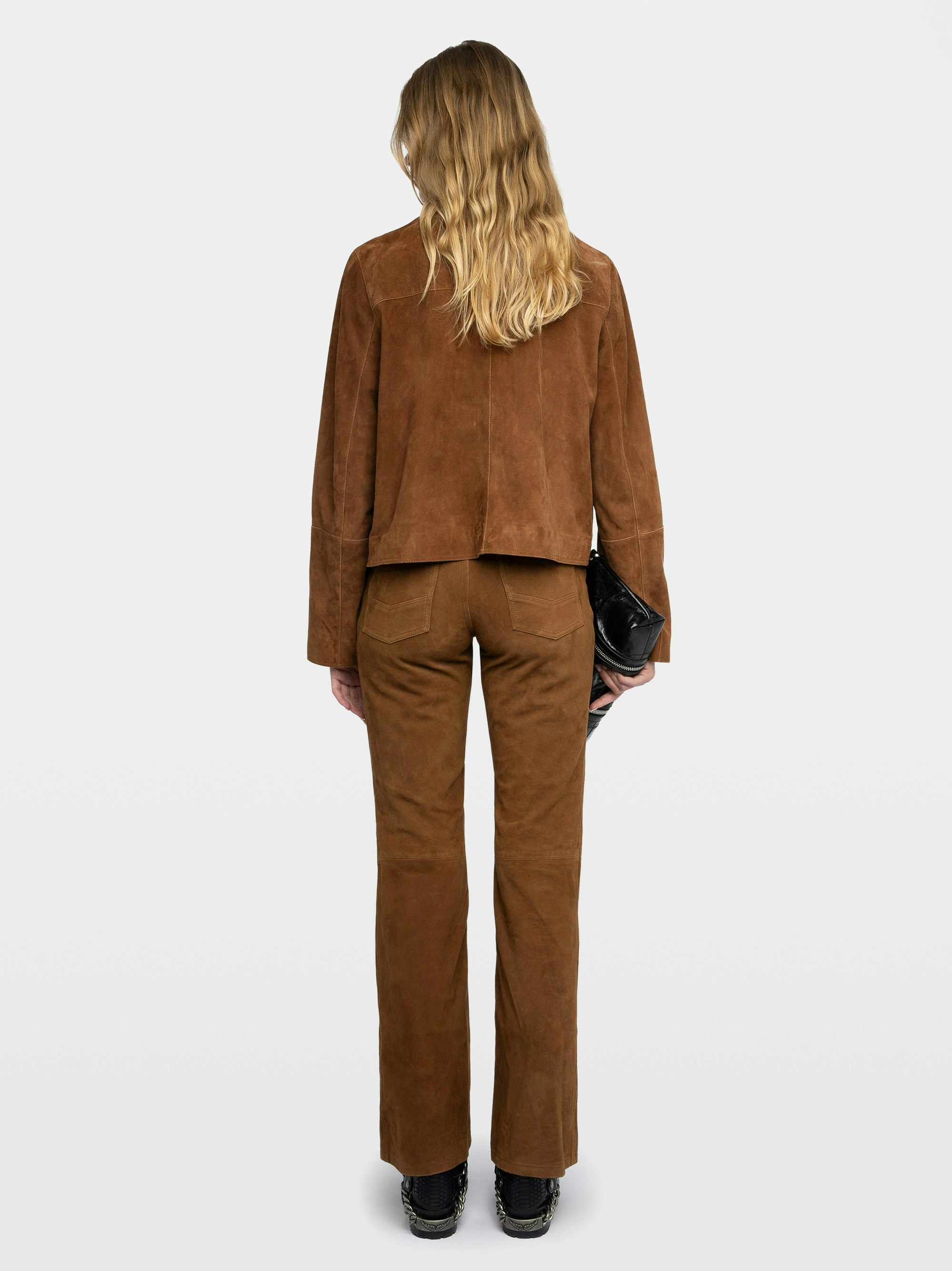 Pantalon Pistol 100% Cuir Suede