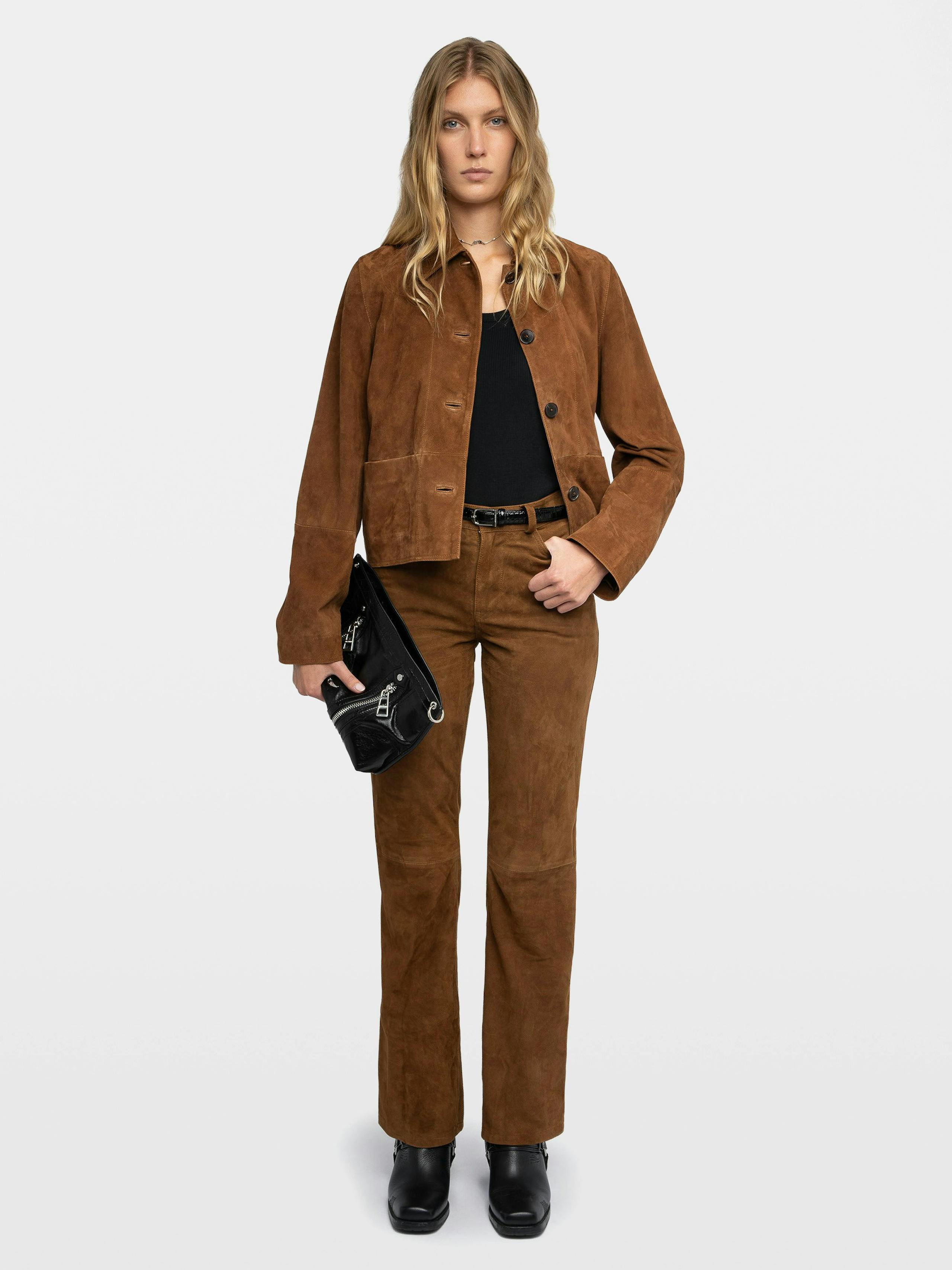 Pantalón Pistol 100% Piel De Ante 1