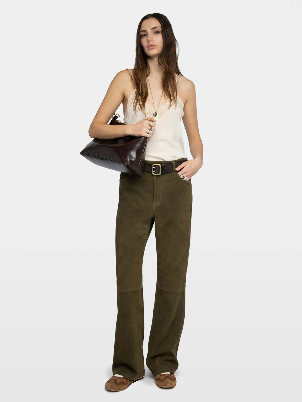 Evy Suede Leather Pants