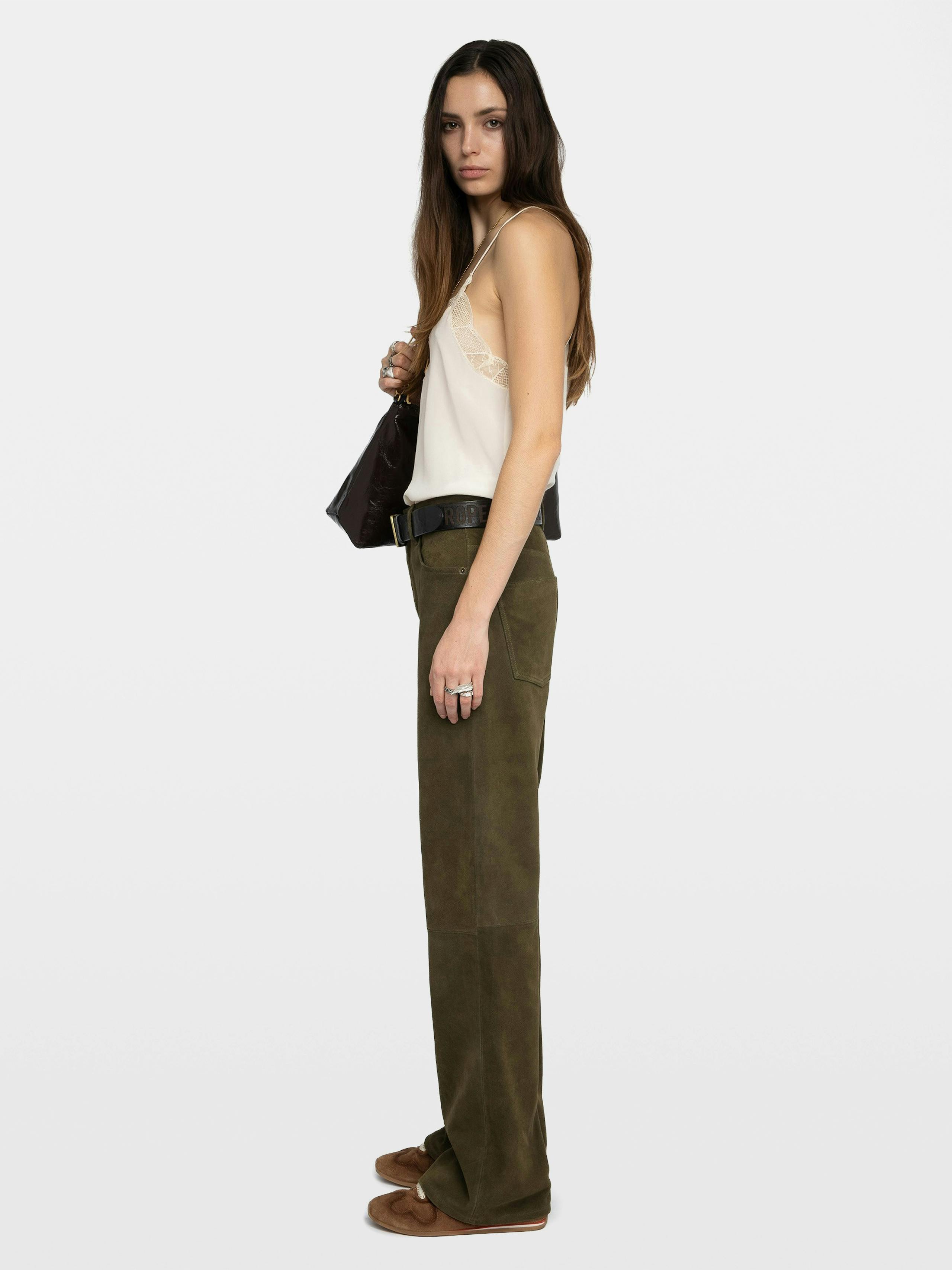 Evy Suede Leather Trousers 4