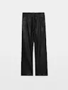 Pocha Crinkled Leather Trousers - configurable