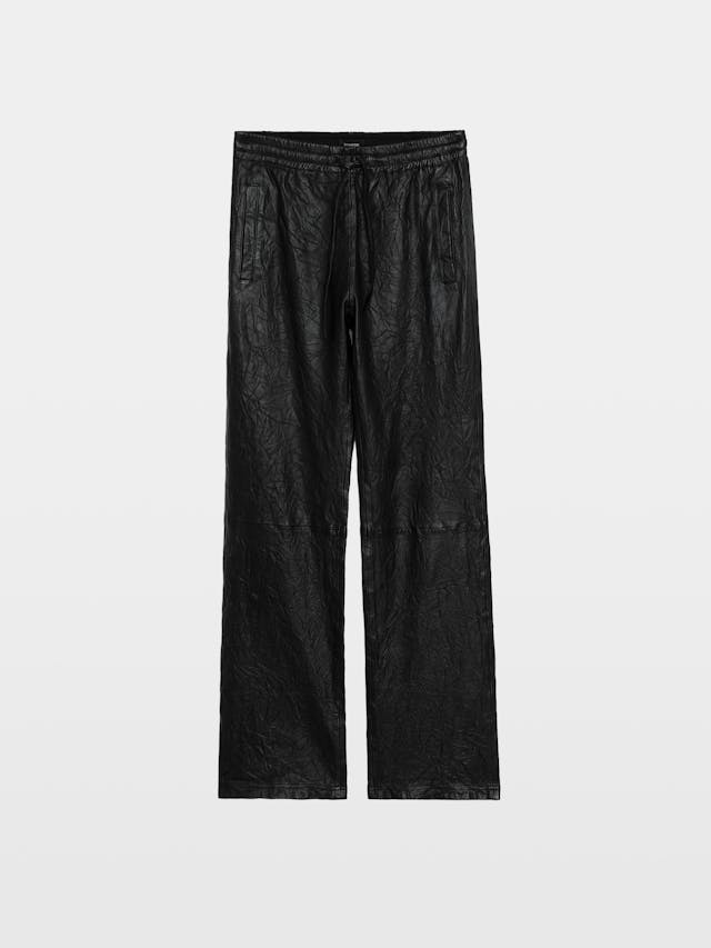 Pocha Crinkled Leather Pants