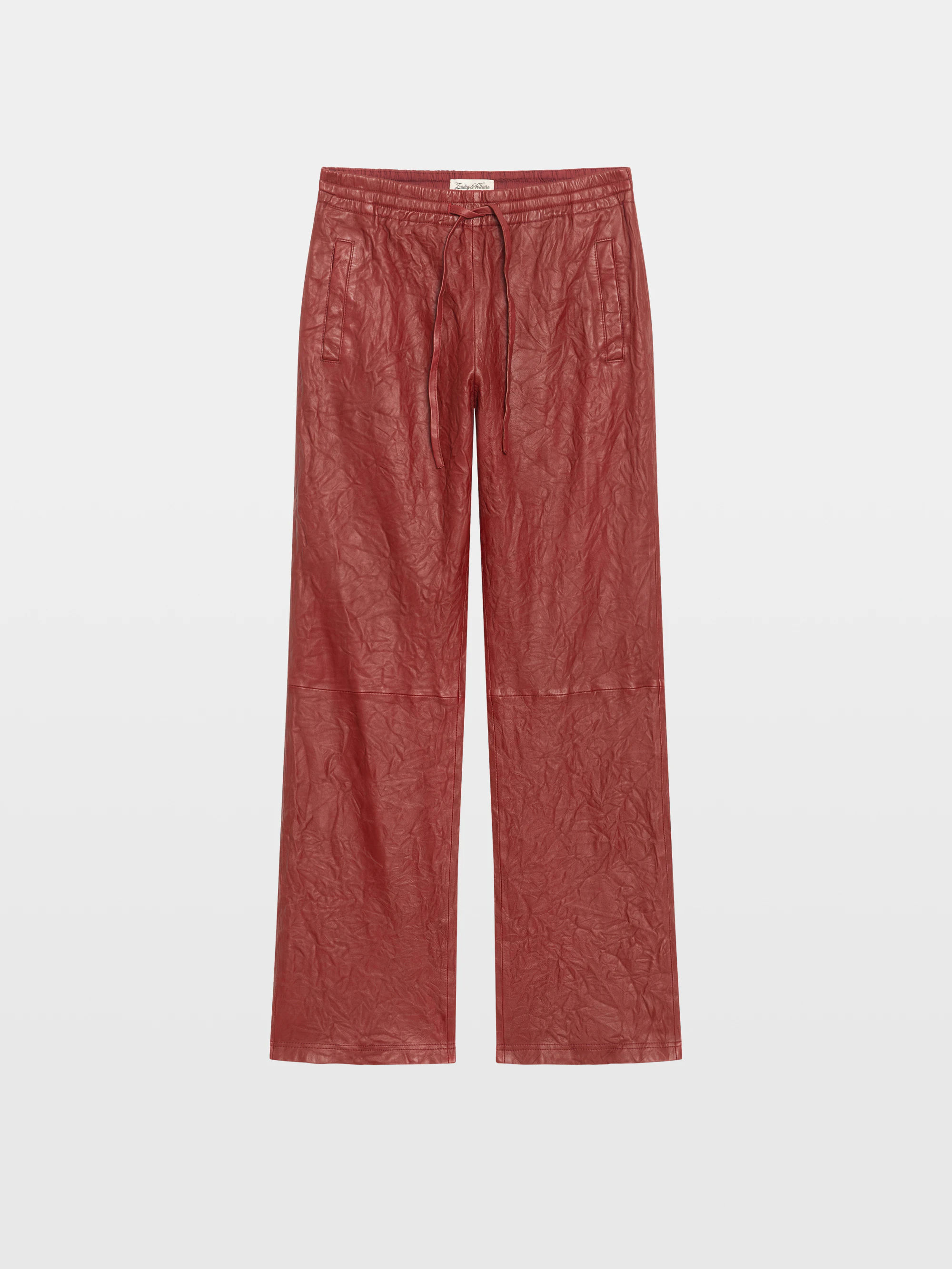 Pocha Crinkled Leather Trousers - configurable