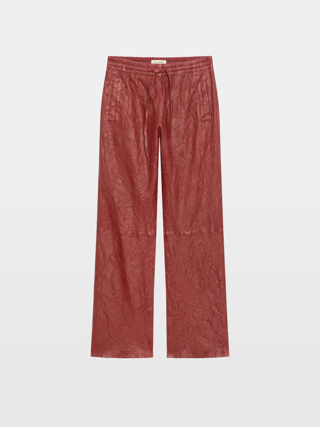 Pantaloni Pocha Pelle Stropicciata
