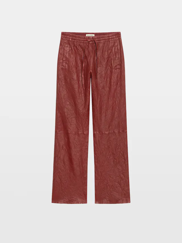 Pantaloni Pocha Pelle Stropicciata