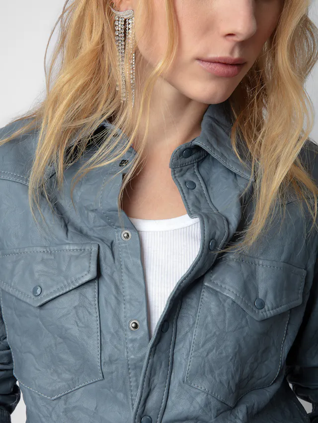 Chemise Thelma Cuir Froissé