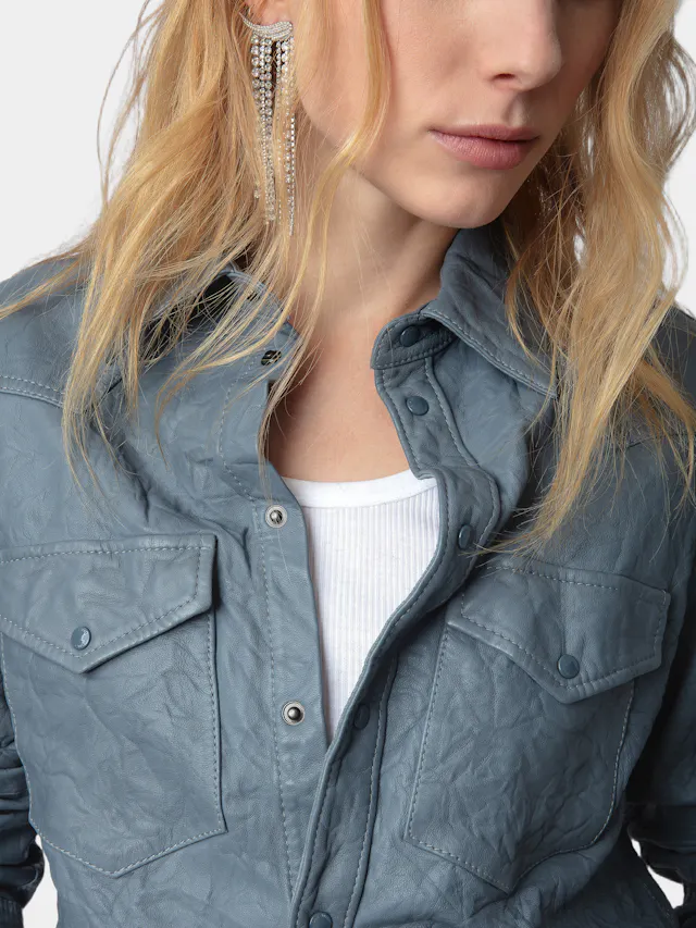 Chemise Thelma Cuir Froissé