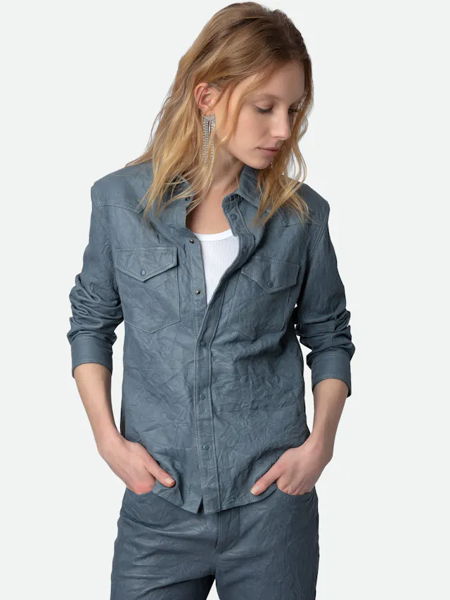 Chemise Thelma Cuir Froissé