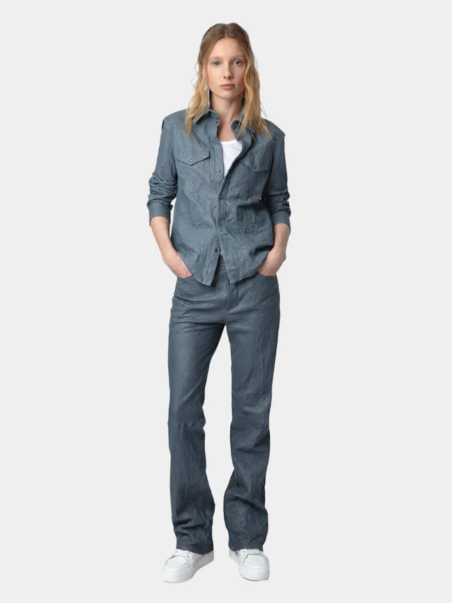 Chemise Thelma Cuir Froissé
