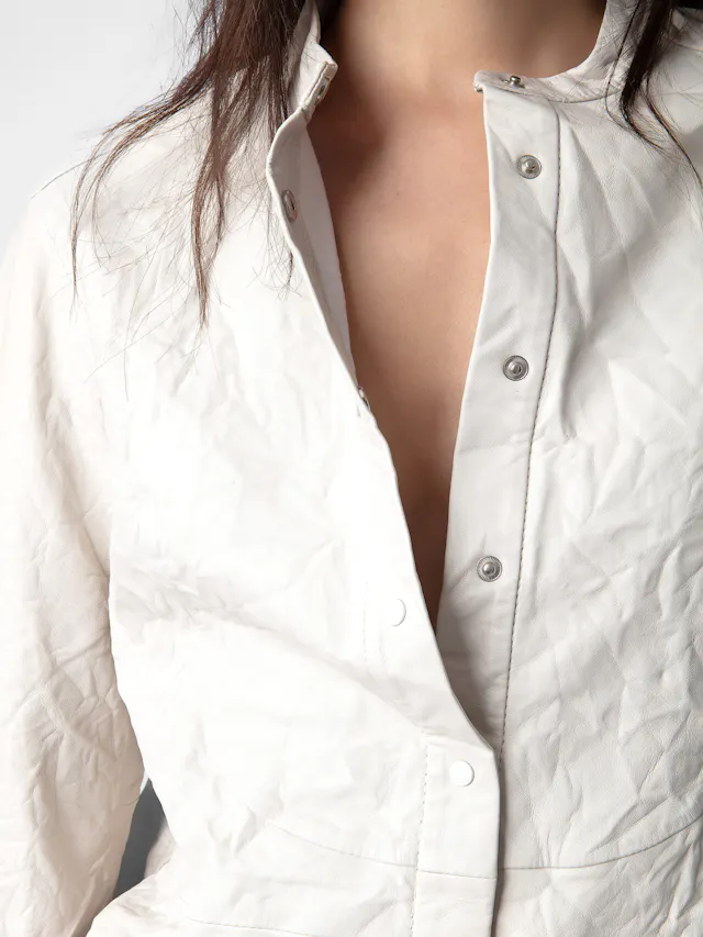Chemise Chic Cuir Froissé