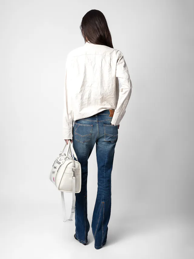 Chemise Chic Cuir Froissé