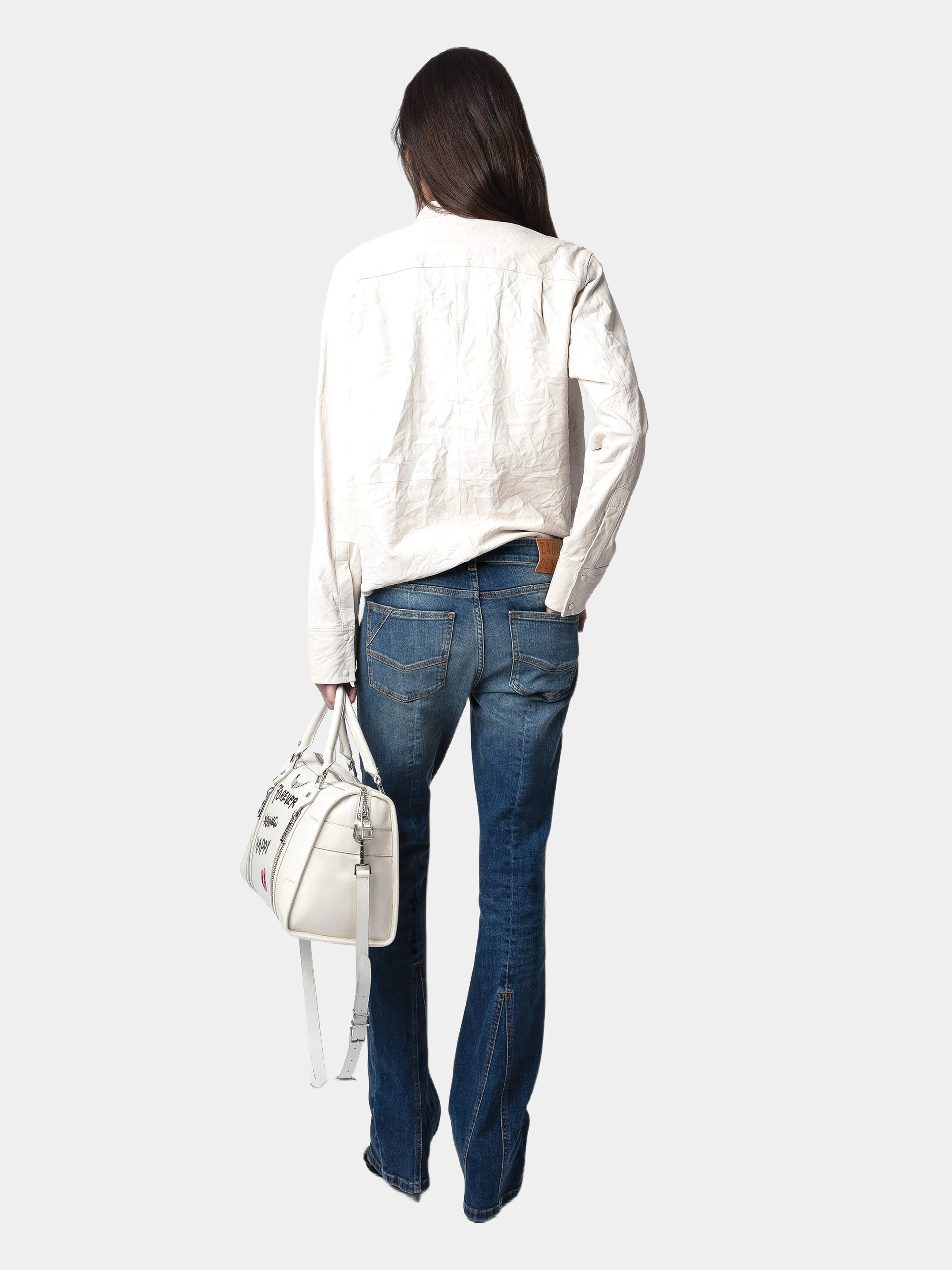 Chic Crinkled Leather Shirt thumbnail 2