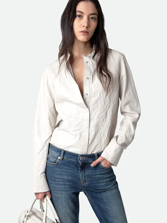 Chemise Chic Cuir Froissé