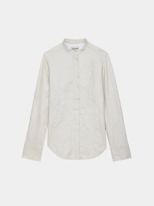 Camisa de Piel Arrugada Chic