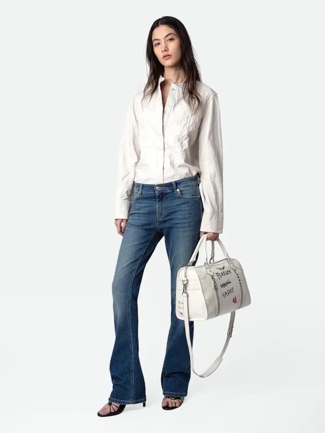 Chemise Chic Cuir Froissé