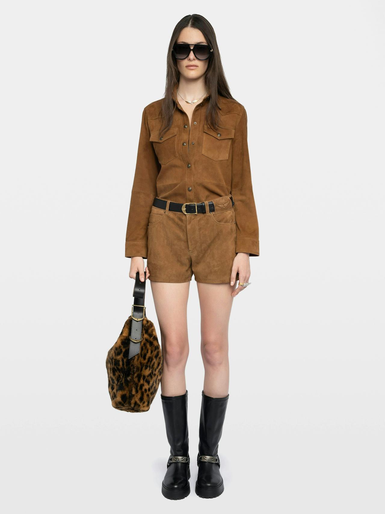 Thelma Suede Leather Shirt