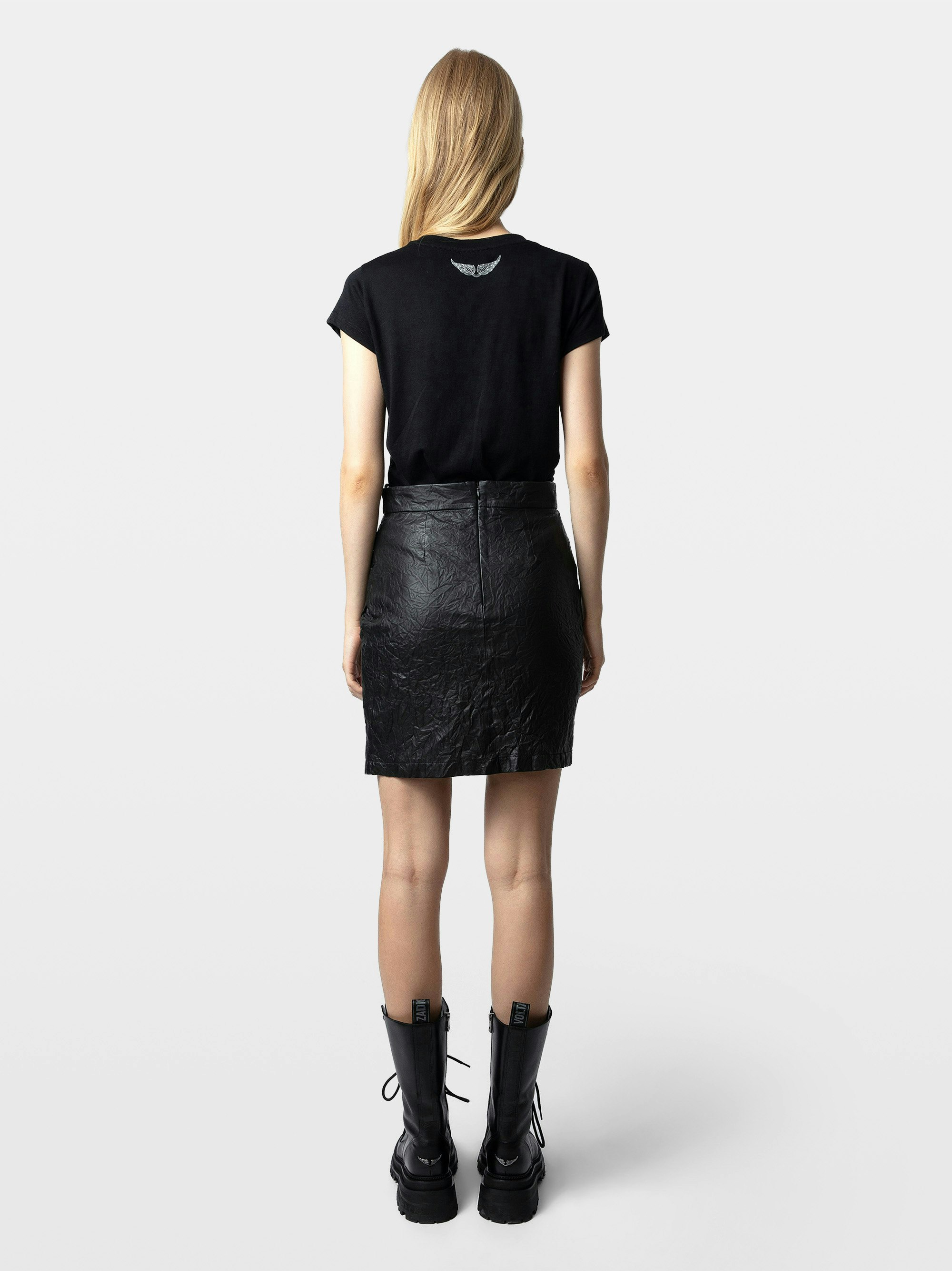 Skirt Julipe Crinkled Leather 2