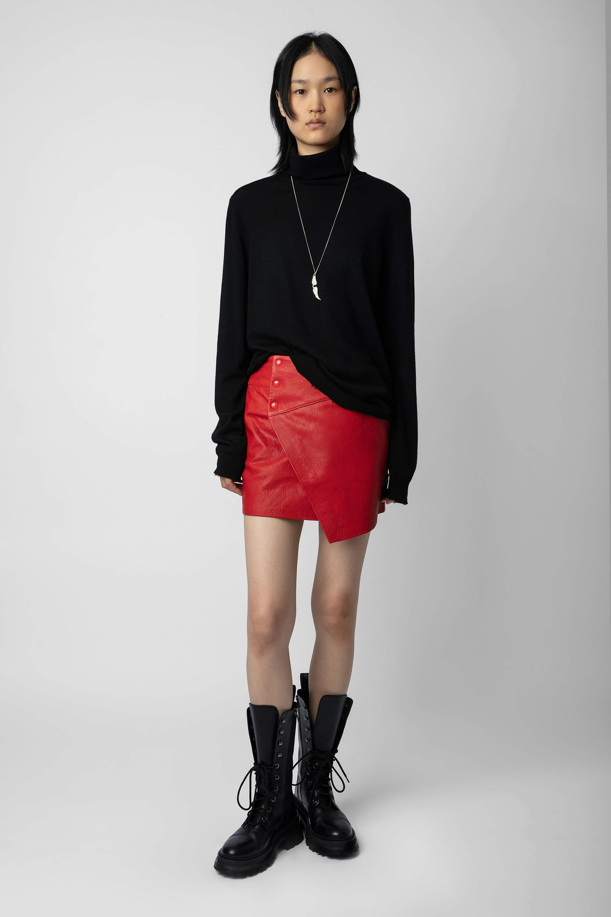Junko Biker Leather Skirt