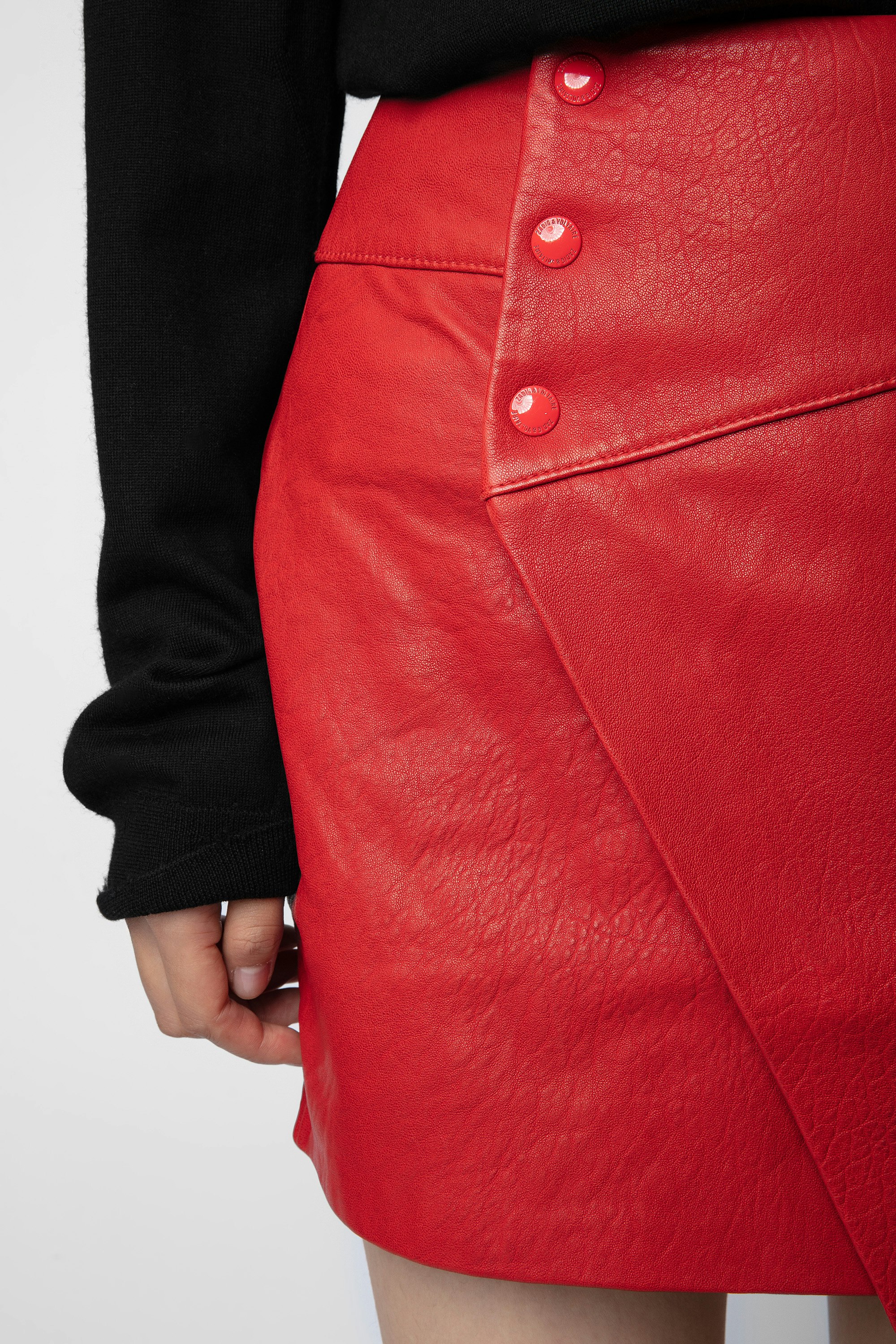 Junko Biker Leather Skirt