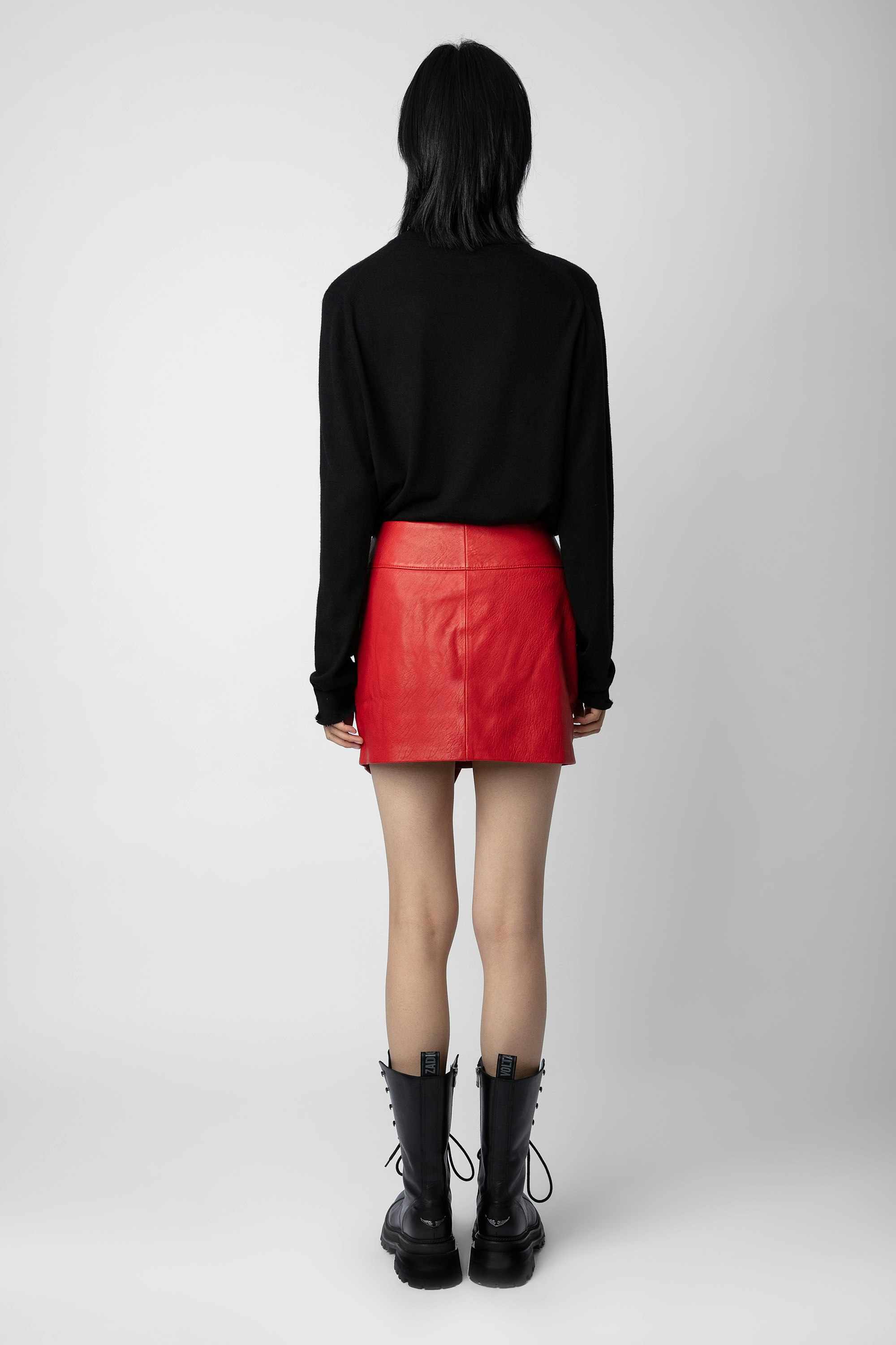 Junko Biker Leather Skirt