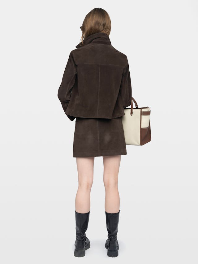 Jaime Suede Leather Skirt
