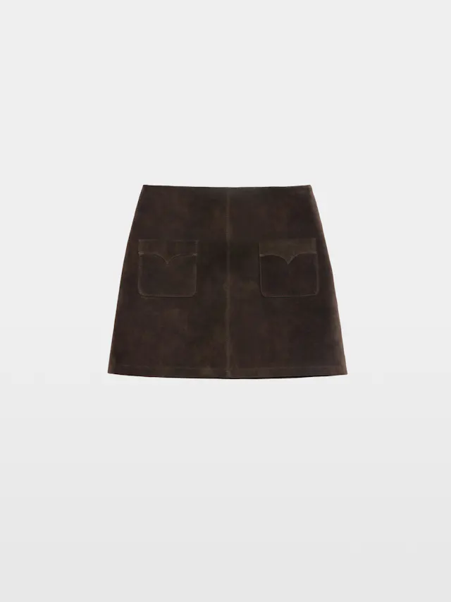 Jaime Suede Leather Skirt