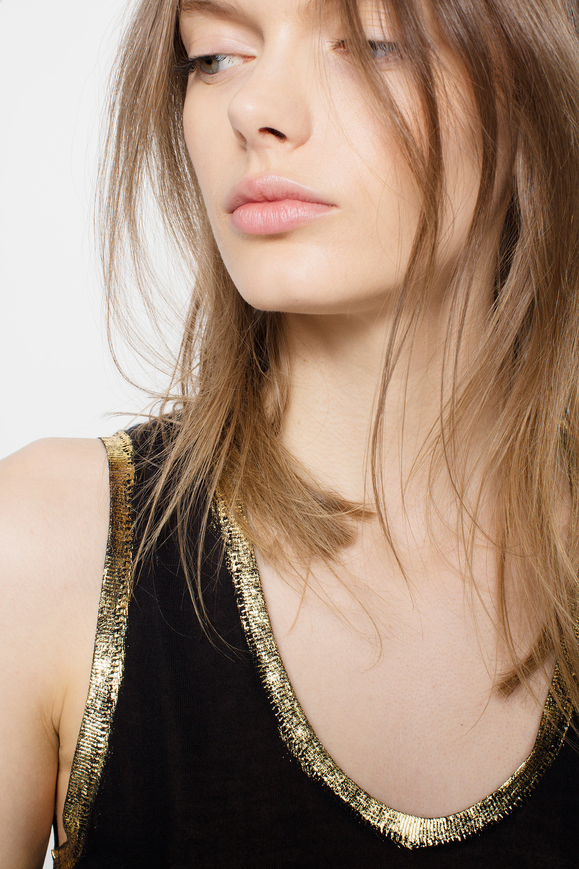 Ärmelloses Top Gold thumbnail 3