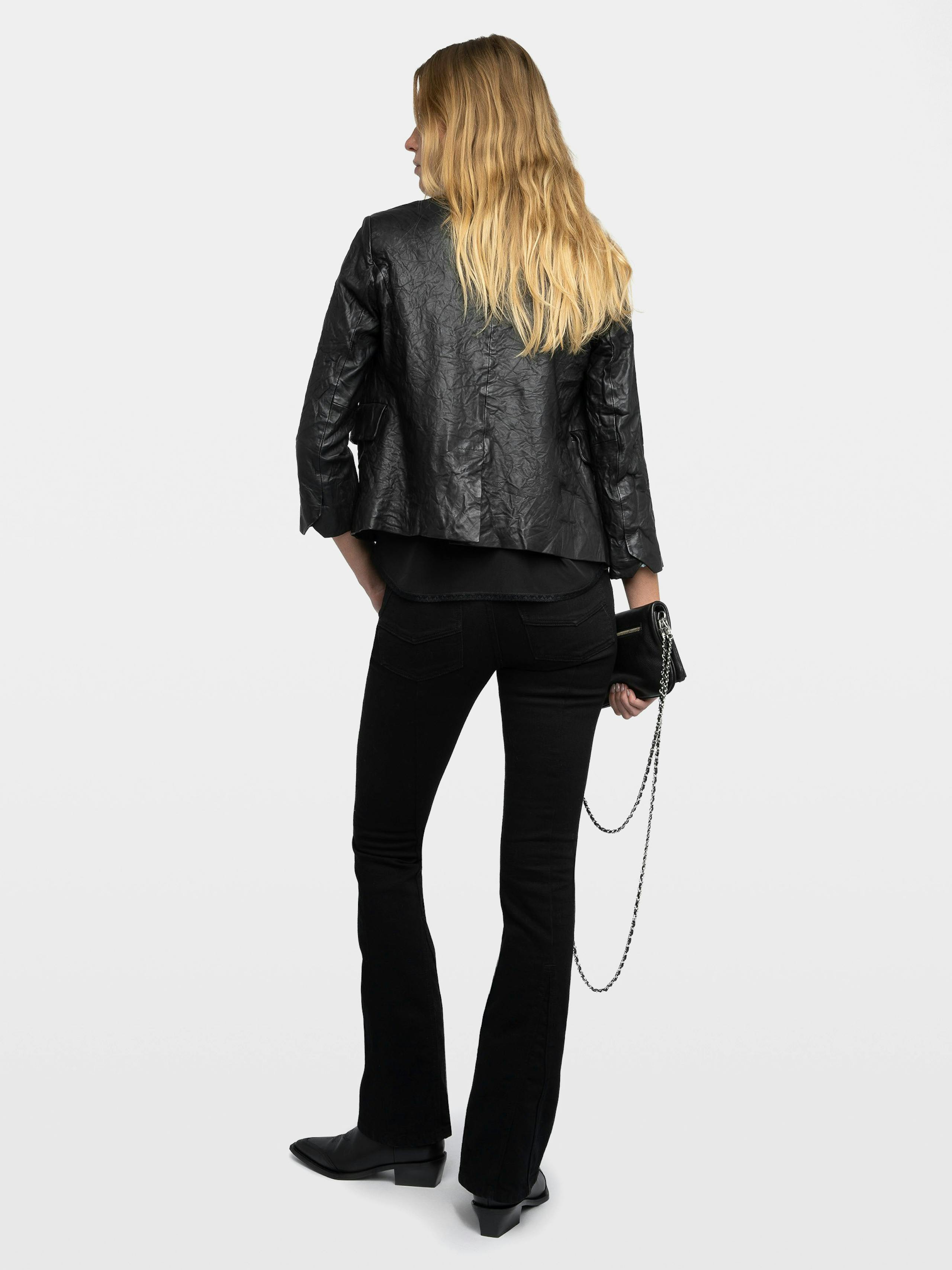 Blazer Verys de Cuero Arrugado 2