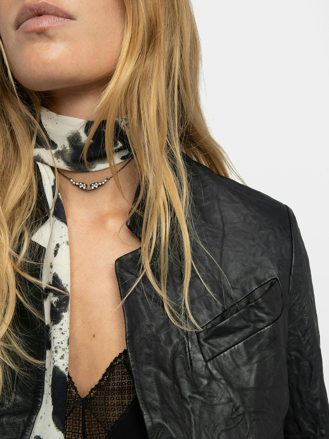 Blazer Verys in Pelle Stropicciata