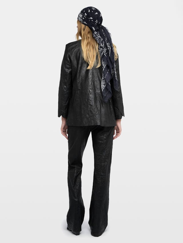 Visco Crinkled Leather Jacket