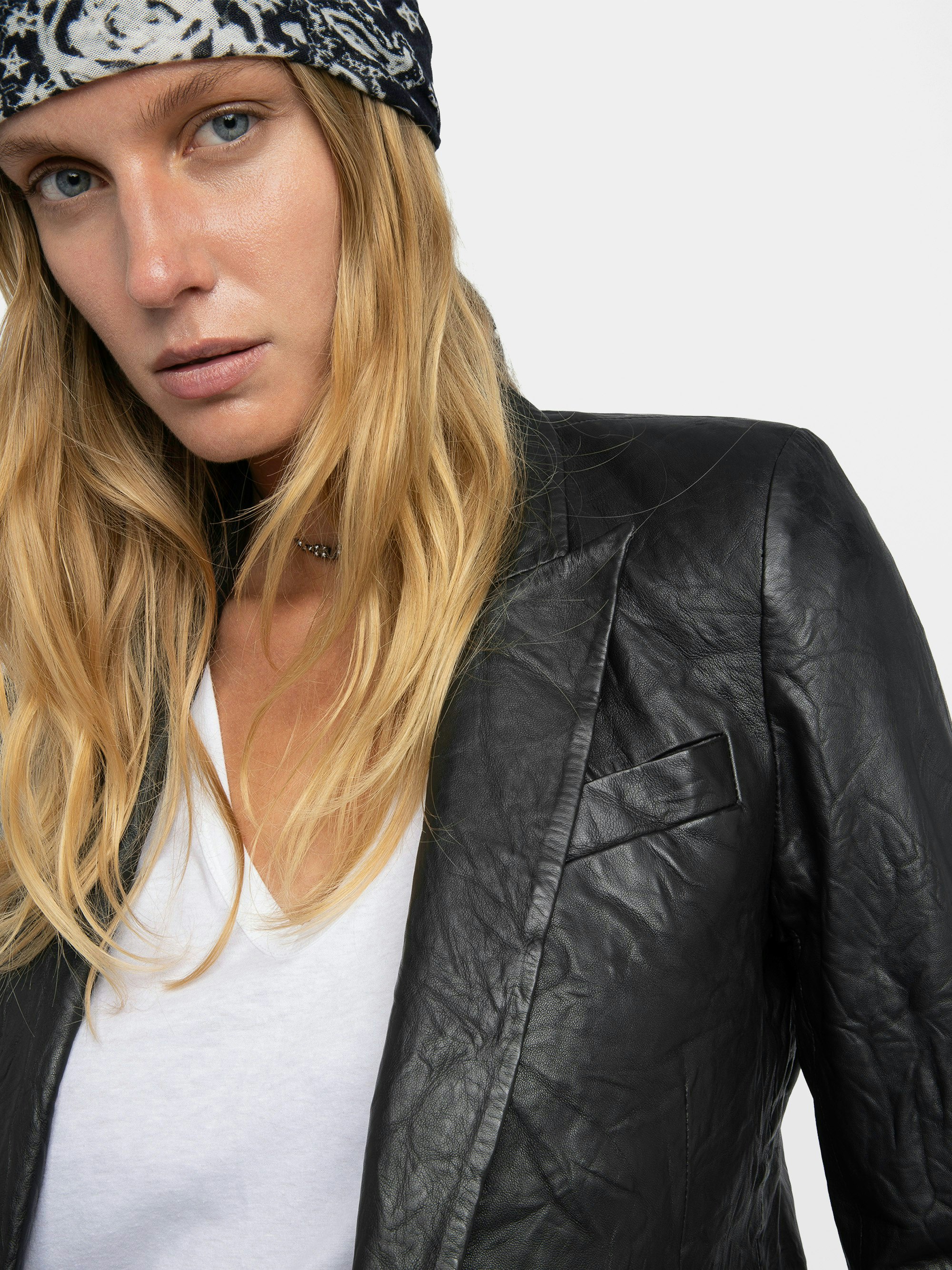 Veste Visko Cuir Froissé