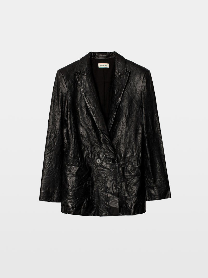 Visko Crinkled Leather Jacket