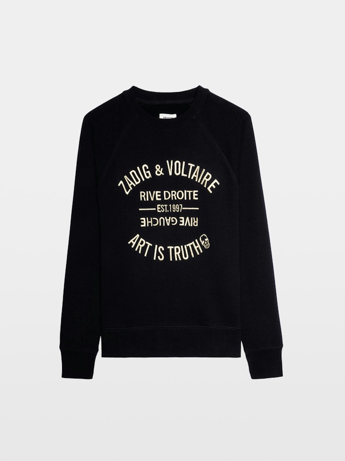 Zadig & Voltaire Upper Blason Embroidered Sweatshirt In Black