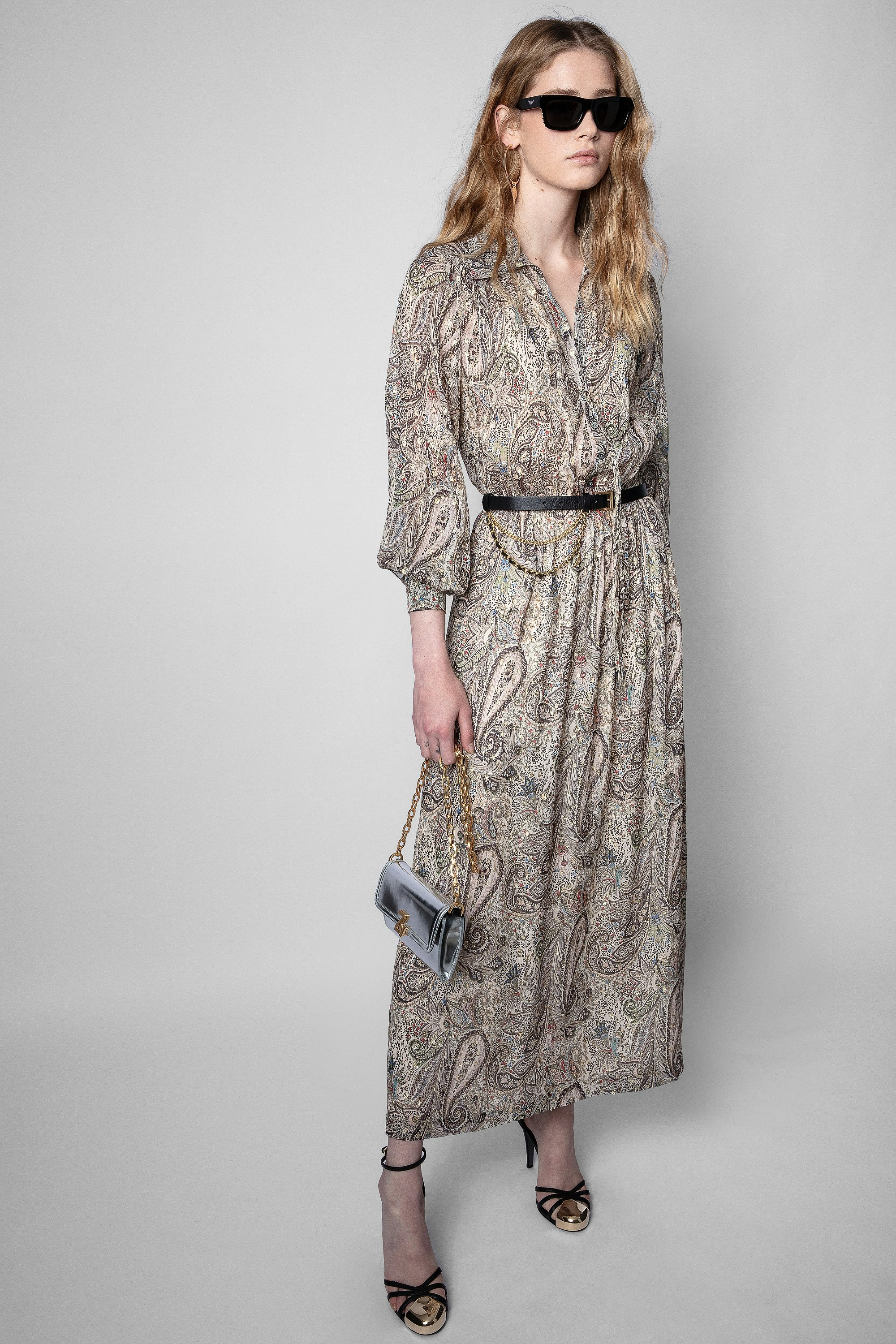 Robe Soie Reeva Peacock 5