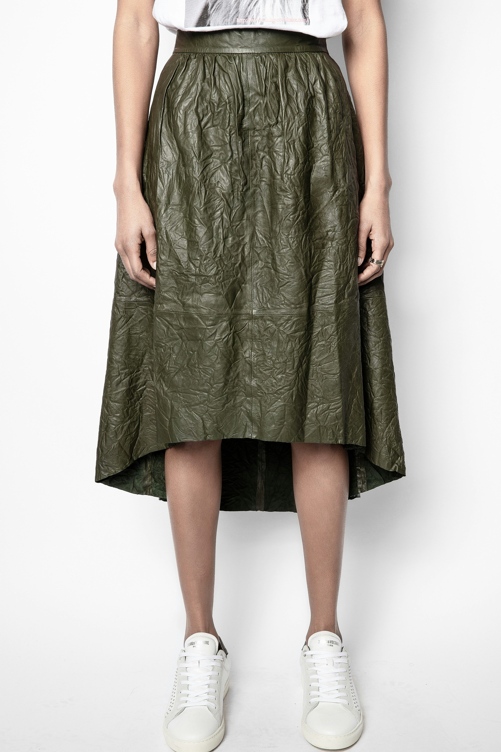 Jupe Joslin Cuir Froissé 2