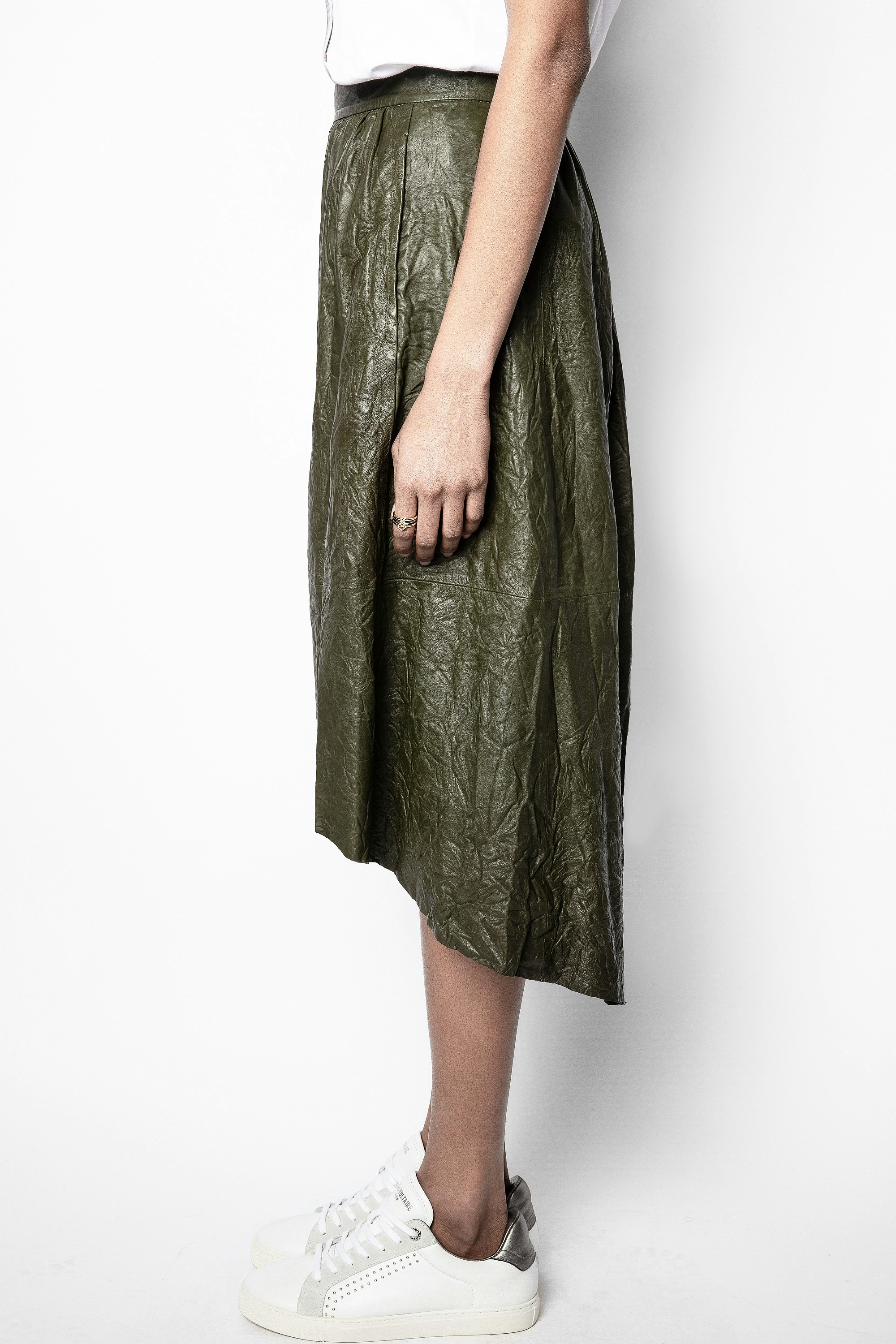 Jupe Joslin Cuir Froissé 3