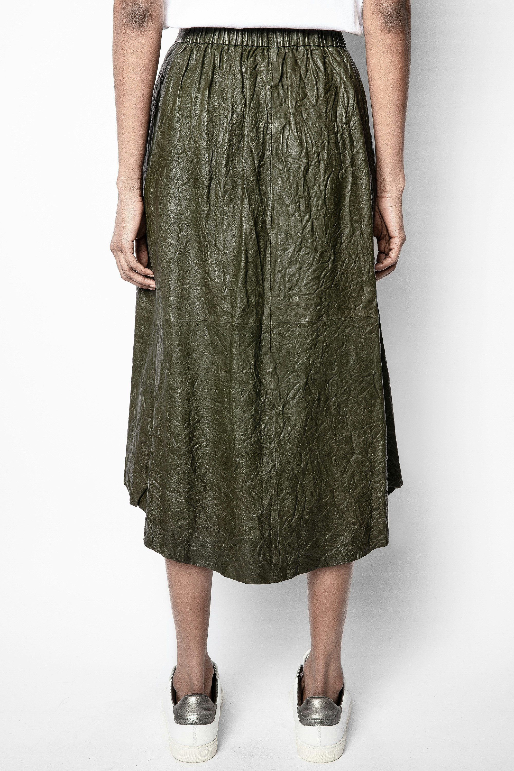 Jupe Joslin Cuir Froissé 4