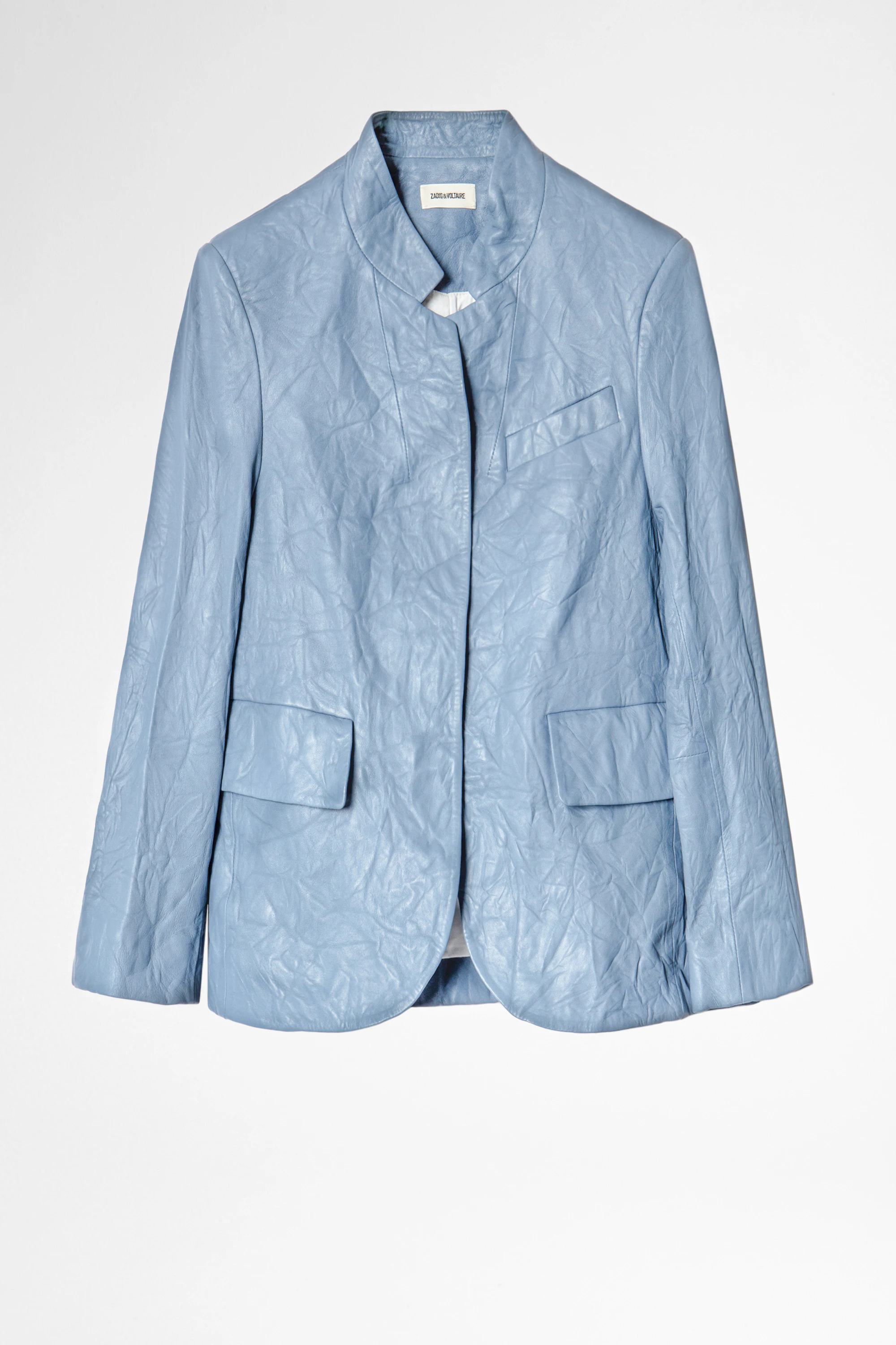 Verys Cuir Froissé Jacket blazer blue women | Zadig&Voltaire