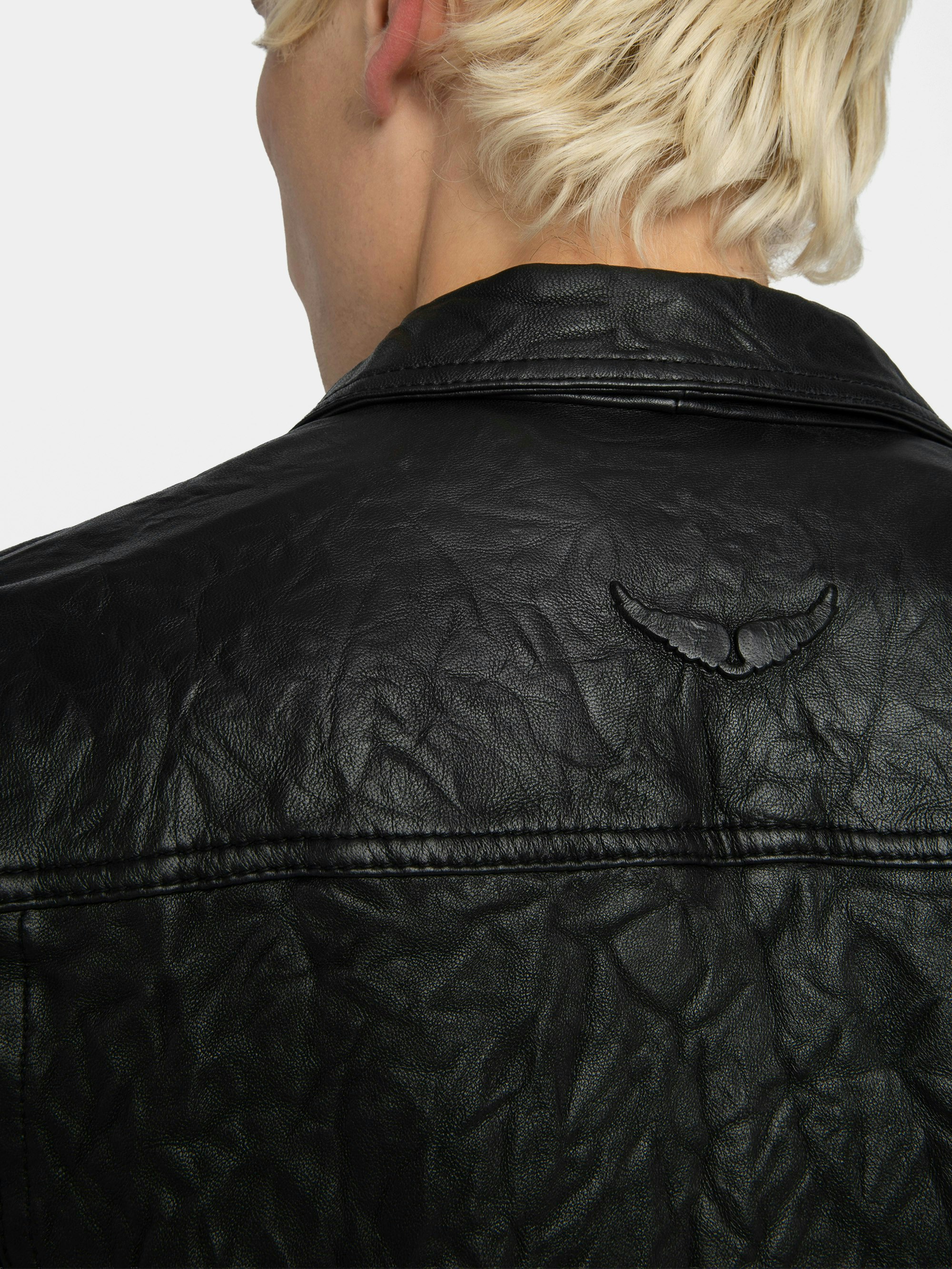 Base Crinkled Leather Jacket