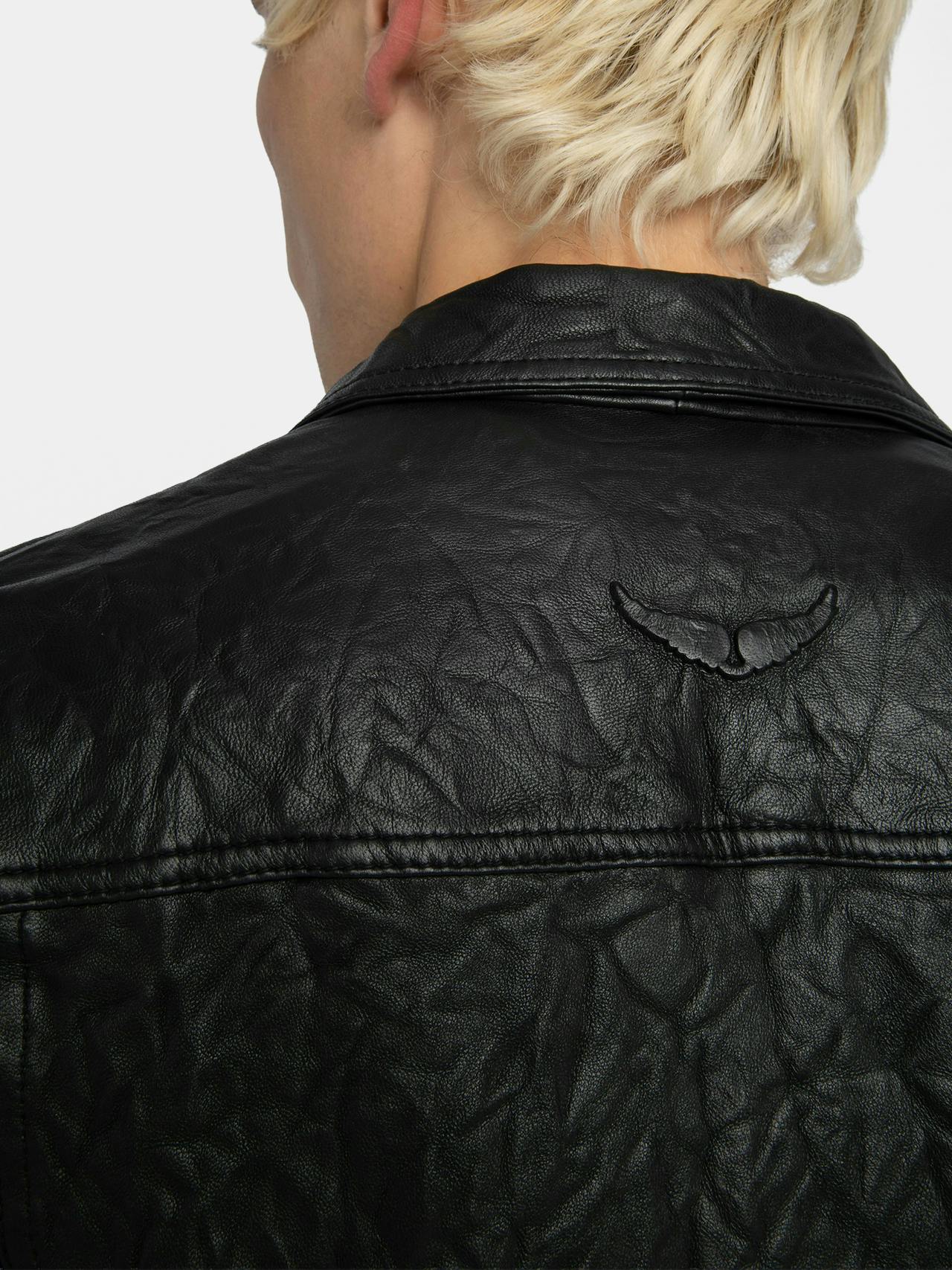 Base Crinkled Leather Jacket